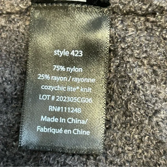 Barefoot Dreams Cozychic Lite Grey Open Cardigan Style 423 Size XS NWT - Picture 10 of 11